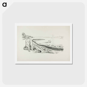 アートポストカード-Omega’s Flight - エドヴァルド ムンク Postcard.