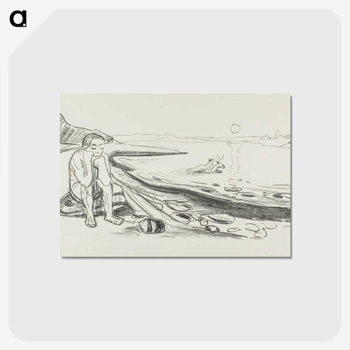 オメガの逃走 - エドヴァルド ムンク Postcard.
