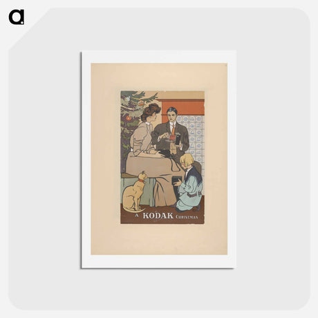 アートポストカード-Vintage Christmas Poster - エドワード ペンフィールド Postcard.