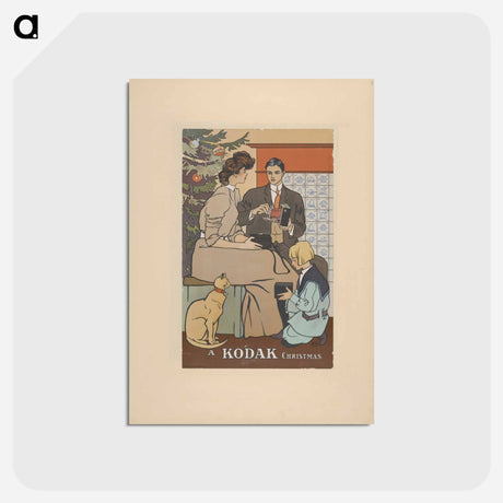 アートポストカード-Vintage Christmas Poster - エドワード ペンフィールド Postcard.