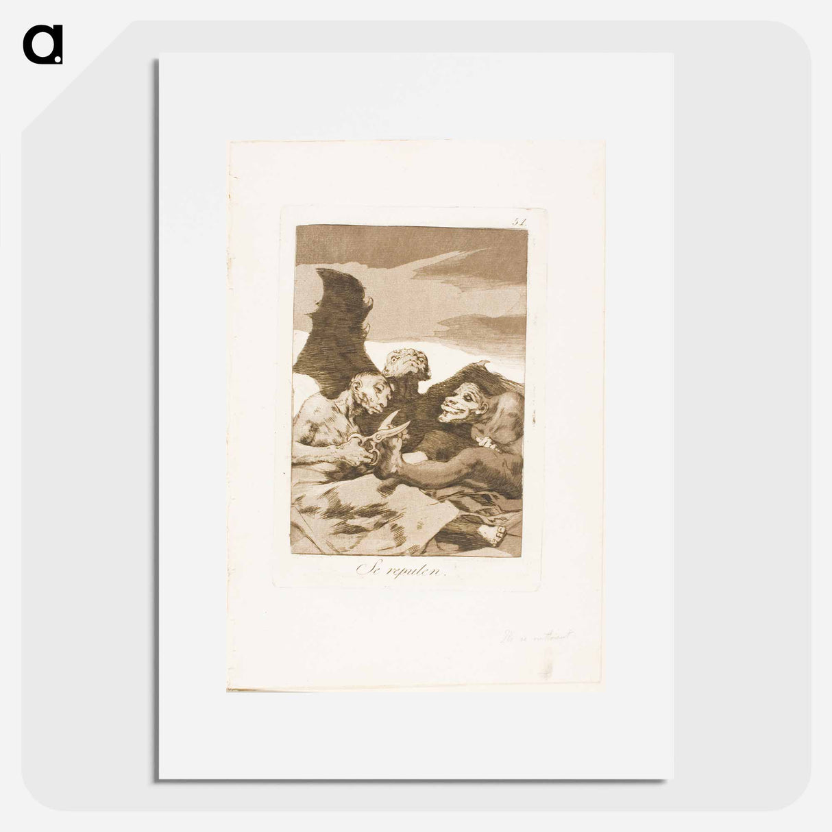 They Spruce Themselves Up - Francisco de Goya Poster.