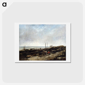 アートポストカード-Going Fishing - ギュスターヴ クールベ Postcard.