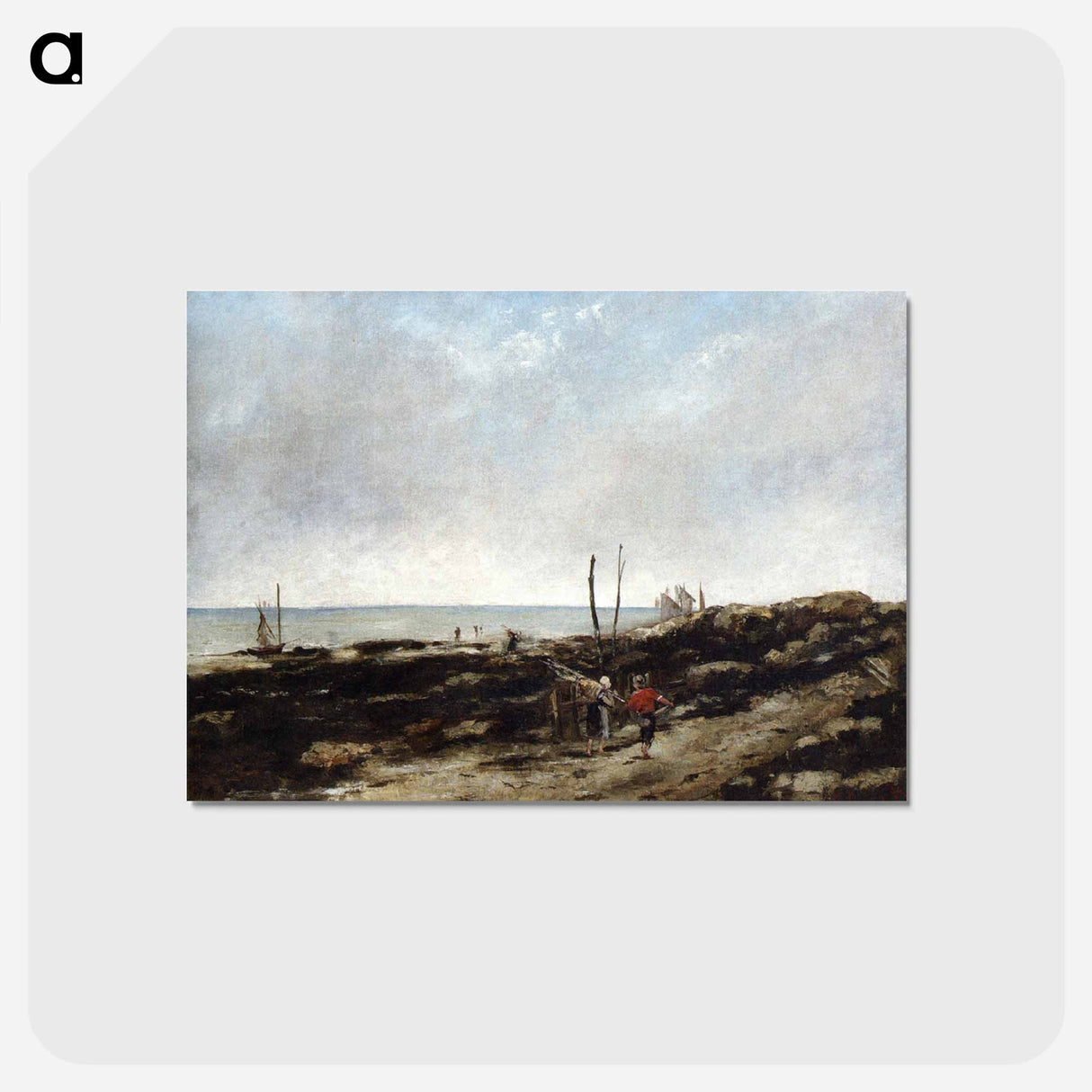 Going Fishing - ギュスターヴ クールベ Postcard.