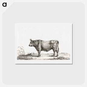 アートポストカード-Standing bull - ジャン ベルナール Postcard.