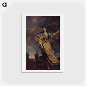 アートポストカード-Lady Jane Halliday - ジョシュア レノルズ Postcard.