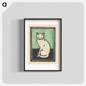 アートポスター-Zittende kat met gesloten ogen - ユリー デ フラーハ Poster.