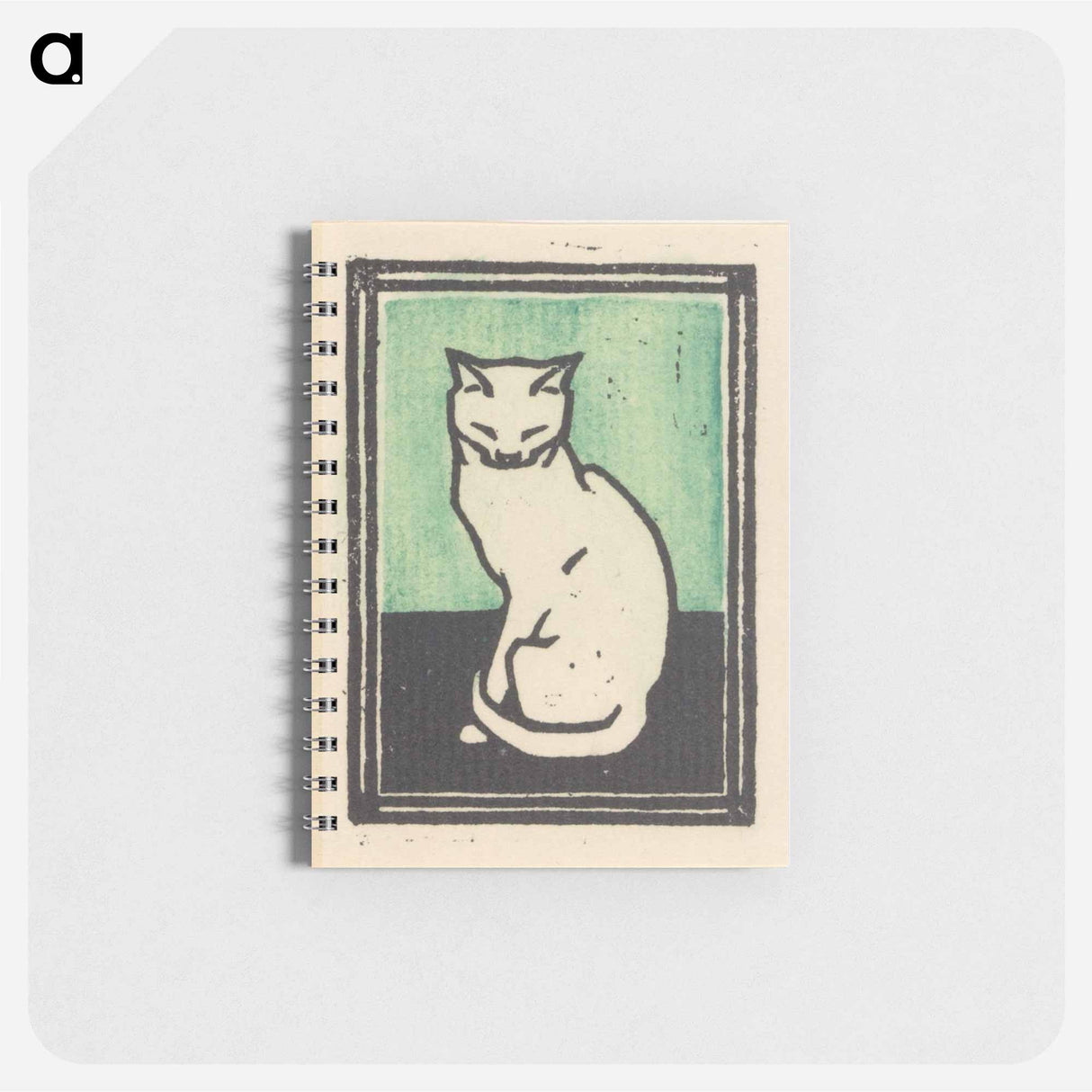 Zittende kat met gesloten ogen - ユリー デ フラーハ Memo.