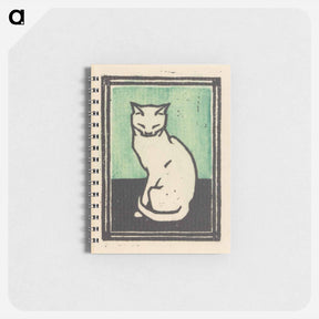 アートメモ帳-Zittende kat met gesloten ogen - ユリー デ フラーハ Memo.