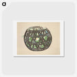 アートポストカード-Basket from Momoyogusa–Flowers of a Hundred Generations - 神坂 雪佳 Postcard.