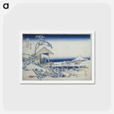 アートポストカード-Hokusai's Morning after a Snowfall at Koishikawa - 葛飾 北斎 Postcard.