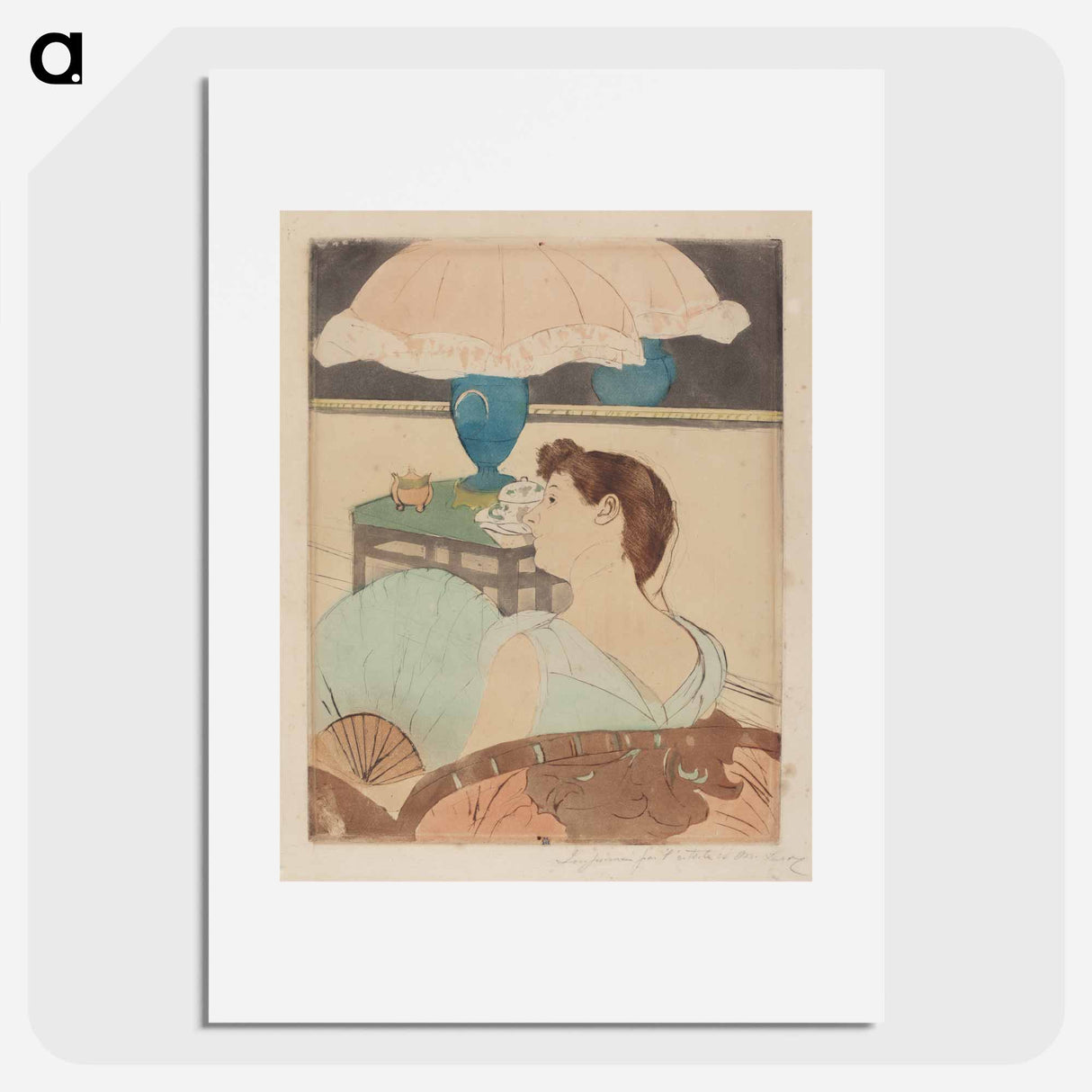 The Lamp - Mary Cassatt Poster.