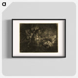 The Adoration of the Shepherds - Rembrandt van Rijn Poster.