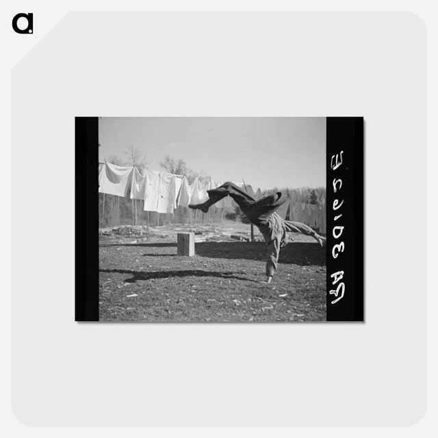 アートポストカード-Lumberjack Handspring
 - ラッセル リー Postcard.