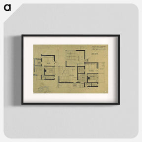 アートポスター-Double studio apartment design, plans and axonometry - テオ ファン ドゥースブルフ Poster.