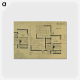 アートポストカード-Double studio apartment design, plans and axonometry - テオ ファン ドゥースブルフ Postcard.