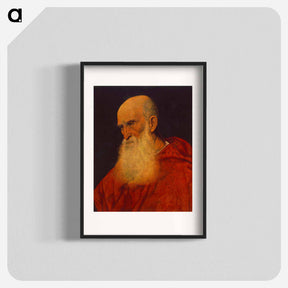 アートポスター-Portrait of an Old Man (Pietro Cardinal Bembo) - ティツィアーノ ヴェチェッリオ Poster.