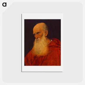 アートポストカード-Portrait of an Old Man (Pietro Cardinal Bembo) - ティツィアーノ ヴェチェッリオ Postcard.