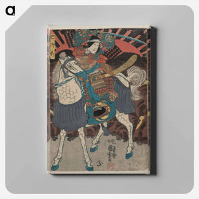 アートパネル-Wada yoshimori tomoe gozen yamabuki - 歌川 国芳 Canvas.