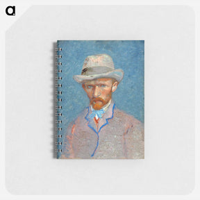 アートメモ帳-Self-portrait with a Gray Straw Hat - フィンセント ファン ゴッホ Memo.