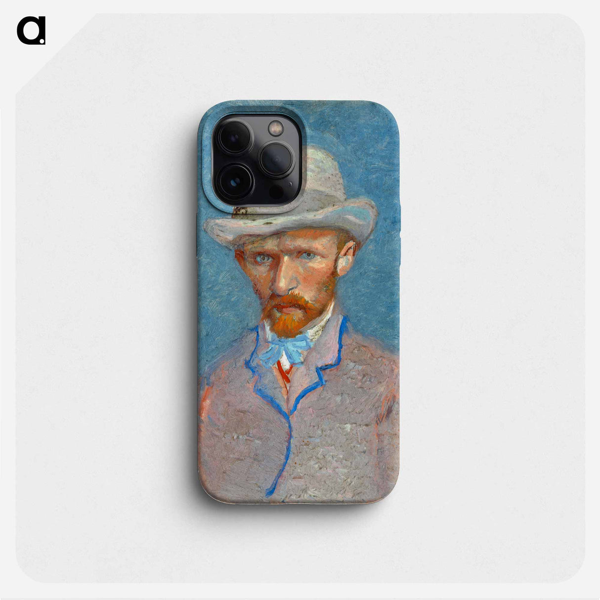 Self-portrait with a Gray Straw Hat - フィンセント ファン ゴッホ Phone Case.