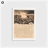 アートポストカード-The First Book of Urizen, Plate 6 - ウィリアム ブレイク Postcard.