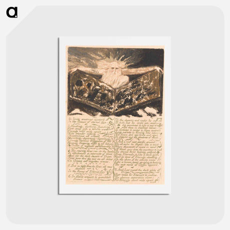 アートポストカード-The First Book of Urizen, Plate 6 - ウィリアム ブレイク Postcard.