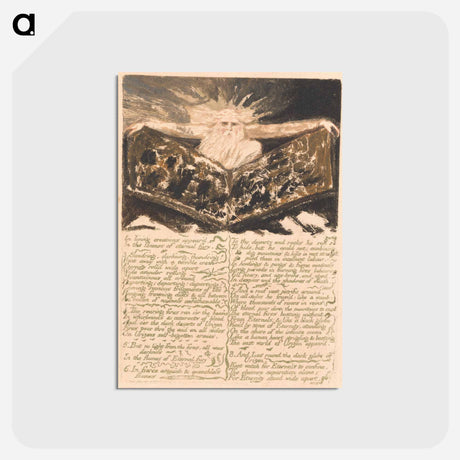 アートポストカード-The First Book of Urizen, Plate 6 - ウィリアム ブレイク Postcard.