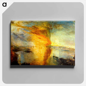 アートパネル-The Burning of the Houses of Parliament - ウィリアム ターナー Canvas.