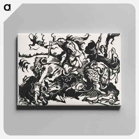 アートパネル-Lion Hunt
 - イェール大学アートギャラリー Canvas.