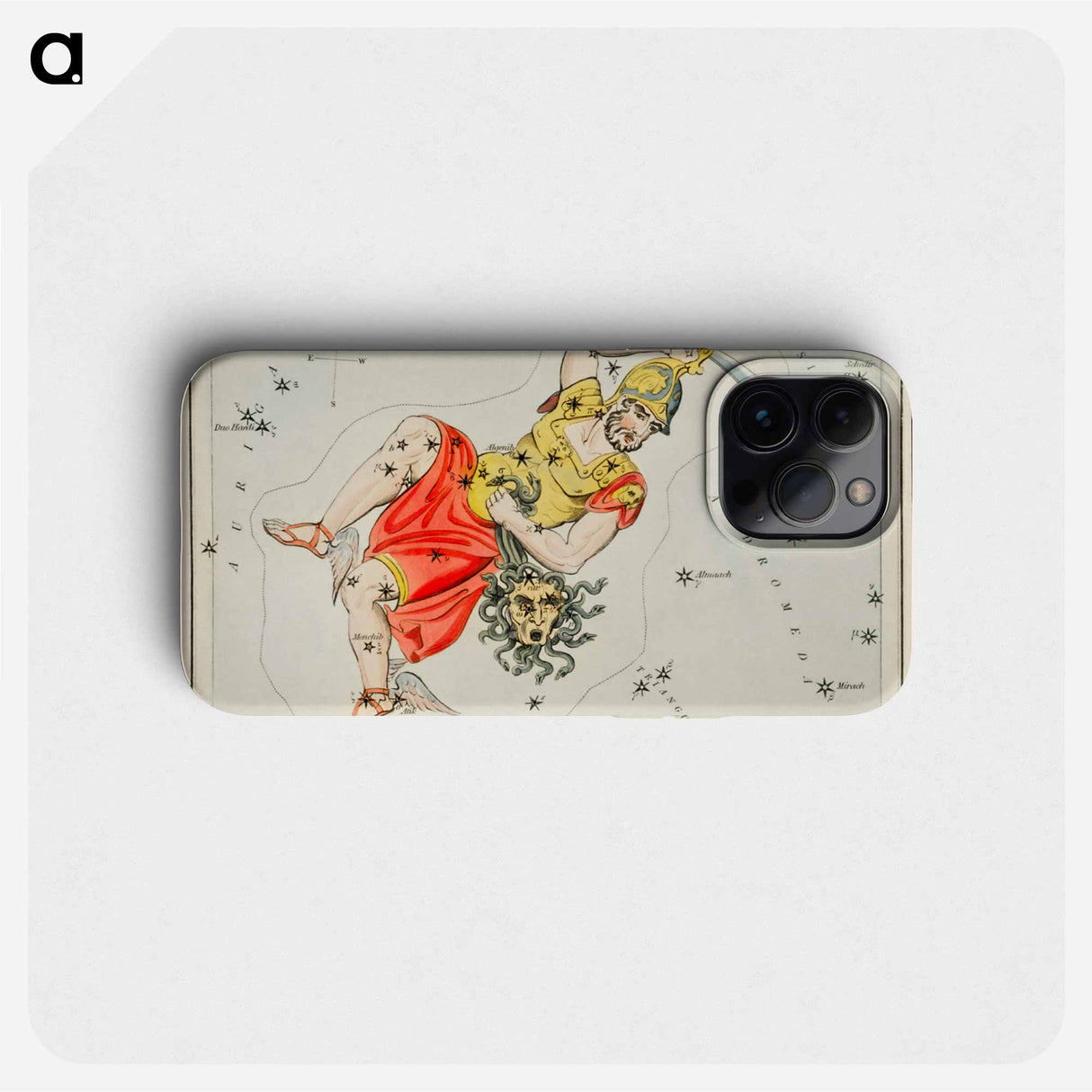 Sidney Hall’s astronomical chart illustration of the Perseus and the Caput Medusae - アンティーク地図 Phone Case.
