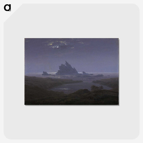 海辺の岩礁 - カスパー ダーヴィト フリードリヒ Postcard.