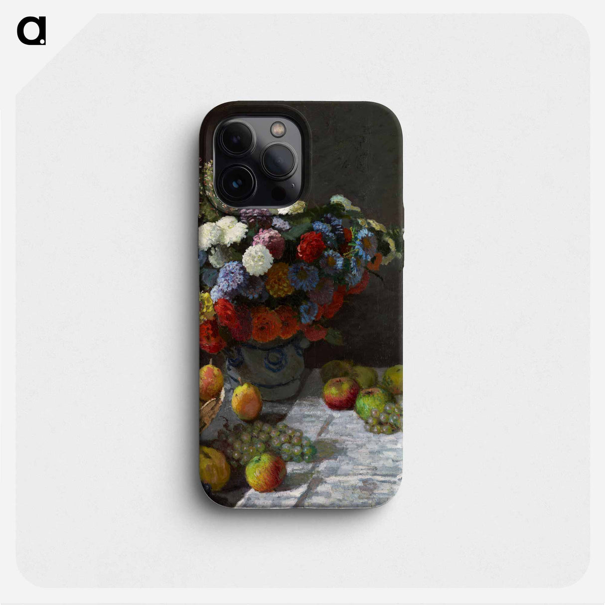 Still Life with Flowers and Fruit - Claude Monet Phone Case.