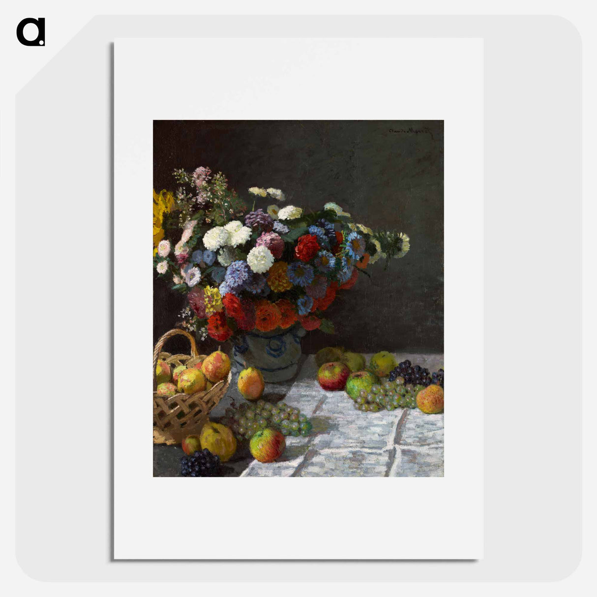 Still Life with Flowers and Fruit - クロード モネ Poster.