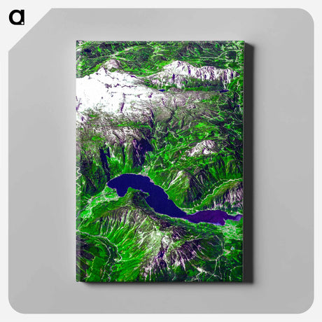 アートパネル-Salzkammergut Landscape
 - 上空からの地球 Canvas.