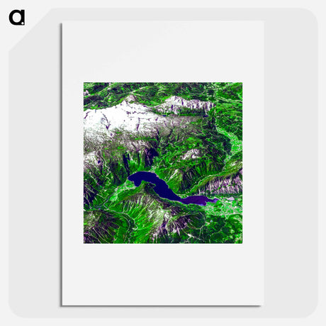 アートポスター-Salzkammergut Landscape
 - 上空からの地球 Poster.
