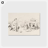 アートポストカード-Alfas Nachkommen - エドヴァルド ムンク Postcard.