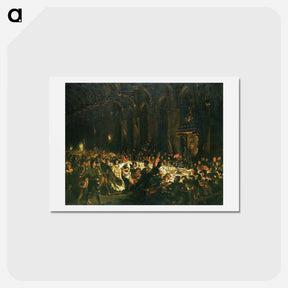 アートポストカード-The Assassination of the Bishop of Liege - ウジェーヌ ドラクロワ Postcard.