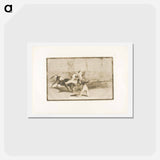 アートポストカード-A Moor Caught by the Bull in the Ring - フランシスコ デ ゴヤ Postcard.
