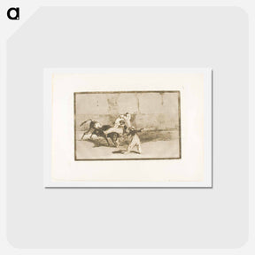 アートポストカード-A Moor Caught by the Bull in the Ring - フランシスコ デ ゴヤ Postcard.