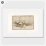 A Moor Caught by the Bull in the Ring - Francisco de Goya Poster.