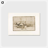 アートポストカード-A Moor Caught by the Bull in the Ring - フランシスコ デ ゴヤ Postcard.