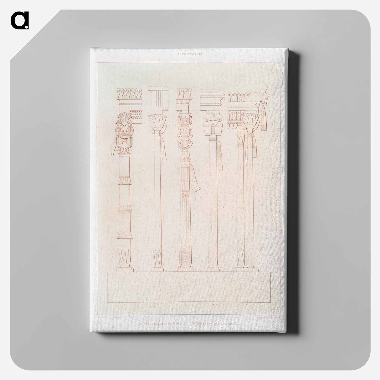 アートパネル-Egyptian Columns and Aedicules
 - エジプト美術史 Canvas.