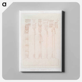 アートパネル-Egyptian Columns and Aedicules
 - エジプト美術史 Canvas.