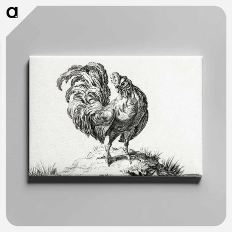 アートパネル-Chicken, standing on a hill - ジャン ベルナール Canvas.