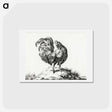 アートポストカード-Chicken, standing on a hill - ジャン ベルナール Postcard.