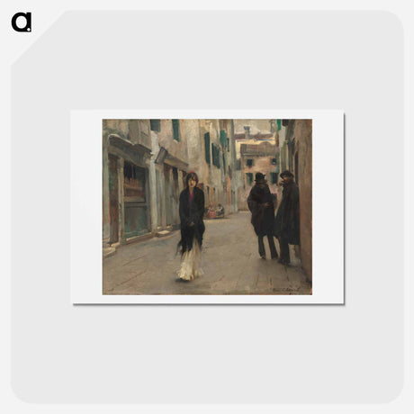 アートポストカード-Street in Venice - ジョン シンガー サージェント Postcard.