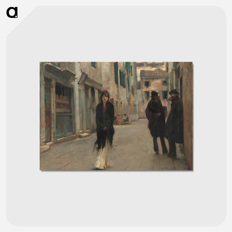 アートポストカード-Street in Venice - ジョン シンガー サージェント Postcard.