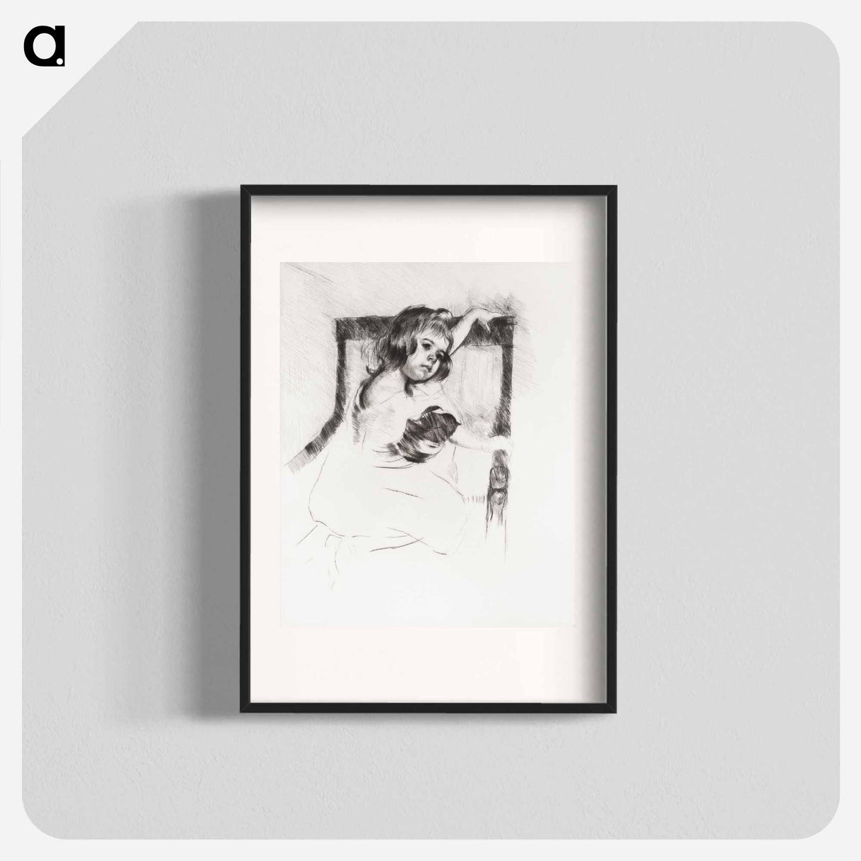 Margot, Resting Arms on Back of Armchair - メアリー カサット Poster.