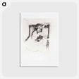 アートポストカード-Margot, Resting Arms on Back of Armchair - メアリー カサット Postcard.