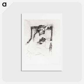 アートポストカード-Margot, Resting Arms on Back of Armchair - メアリー カサット Postcard.